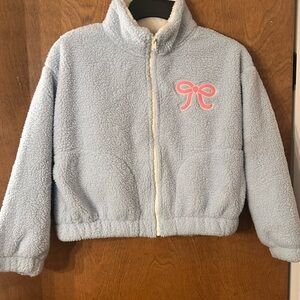 Girls Old Navy Sky Blue Sherpa Fleece size 8